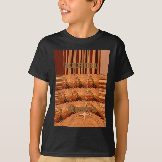 Traditional African Mirror: Woven Giraffe T-Shirt (Front)