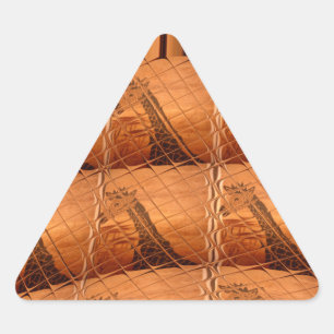 Traditional African Mirror: Woven Giraffe Triangle Sticker