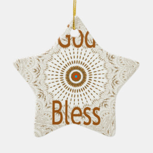 Traditional African Motif Design Art Print Ceramic Ornament