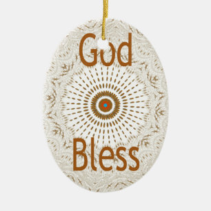 Traditional African Motif Design Art Print Ceramic Ornament