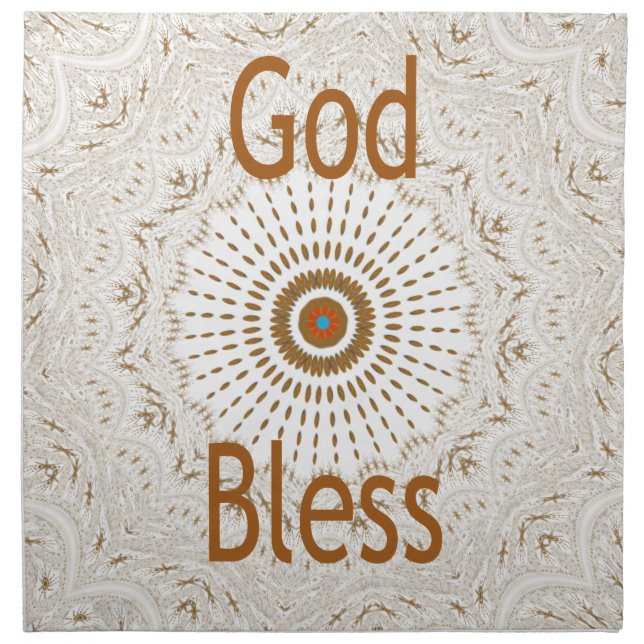 Traditional African Motif Design Art Print Cloth Napkin (Front)