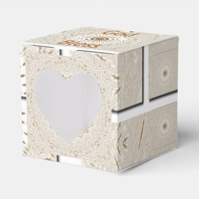 Traditional African Motif Design Art Print Favor Boxes (Front Side)