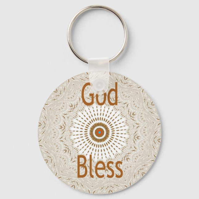 Traditional African Motif Design Art Print Keychain (Front)