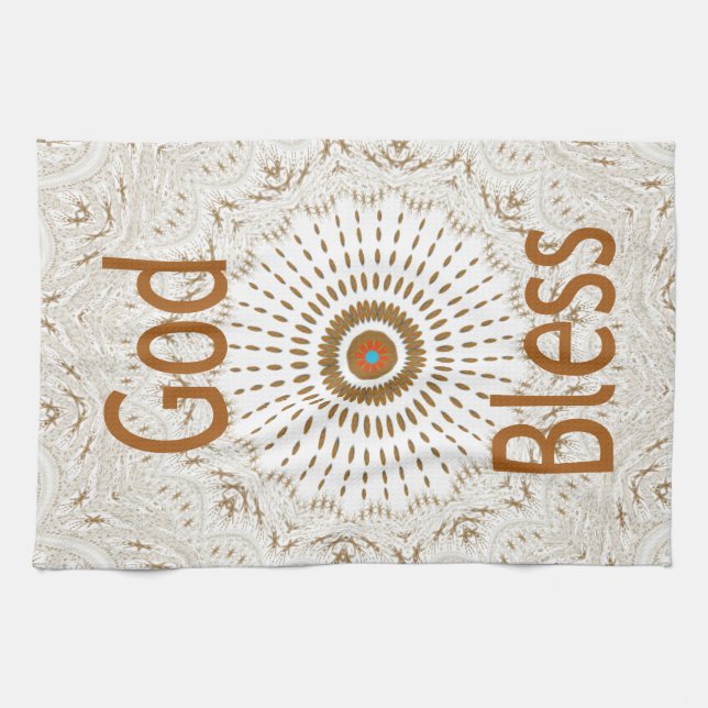 Traditional African Motif Design Art Print Kitchen Towel (Horizontal)