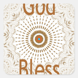 Traditional African Motif Design Art Print Square Sticker