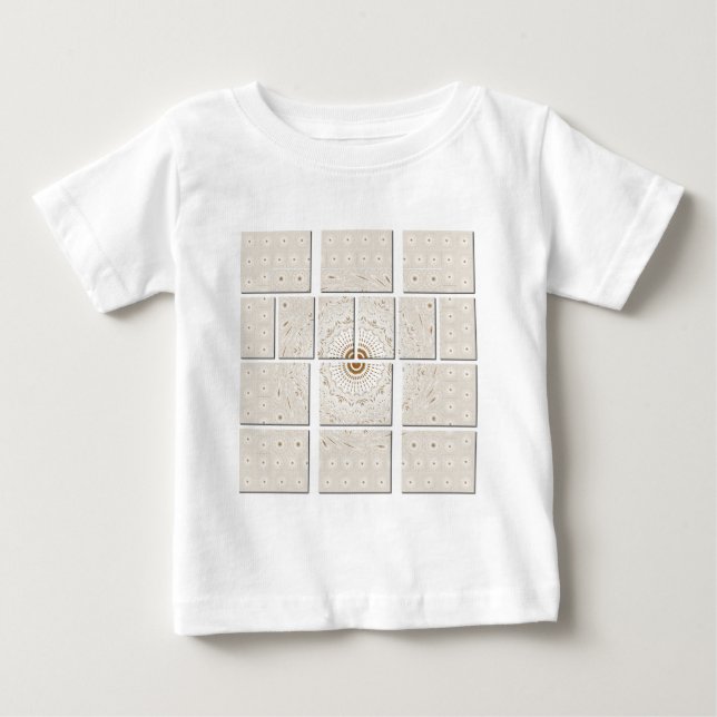 Traditional African Motif Mosaic Art Print. Baby T-Shirt (Front)