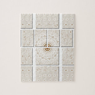 Traditional African Motif Mosaic Art Print. Jigsaw Puzzle