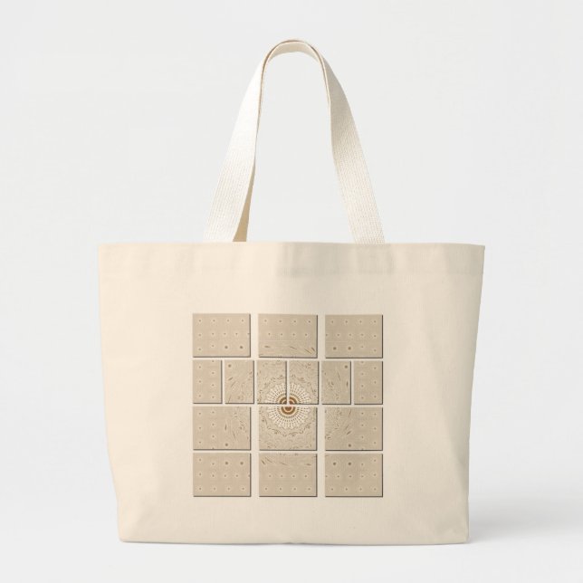 Traditional African Motif Mosaic Art Print. Large Tote Bag (Front)