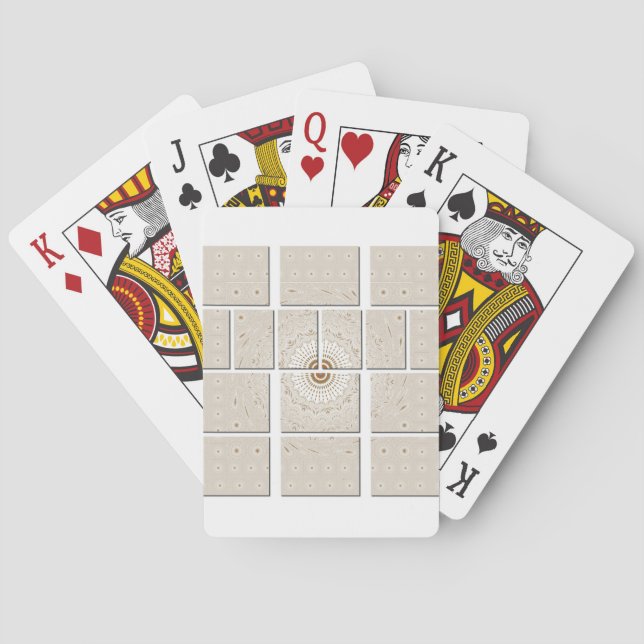 Traditional African Motif Mosaic Art Print. Poker Cards (Back)