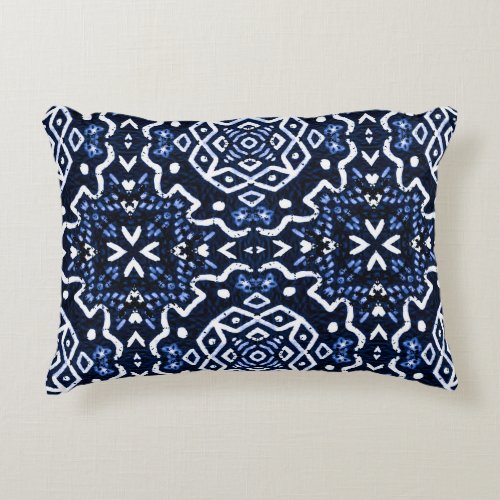 Traditional African pattern tilework design Accent Pillow