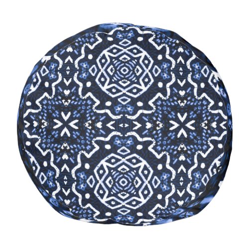 Traditional African pattern tilework design Pouf