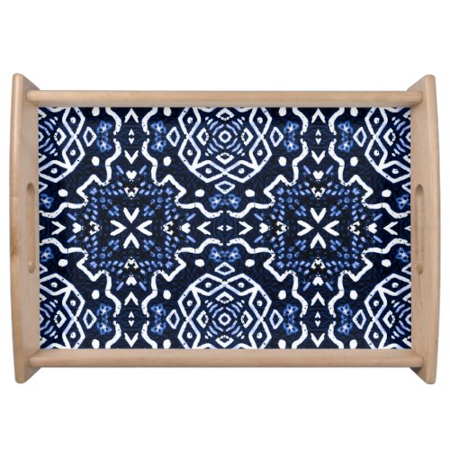 Traditional African pattern tilework design Serving Tray