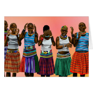Traditional African singing Cards