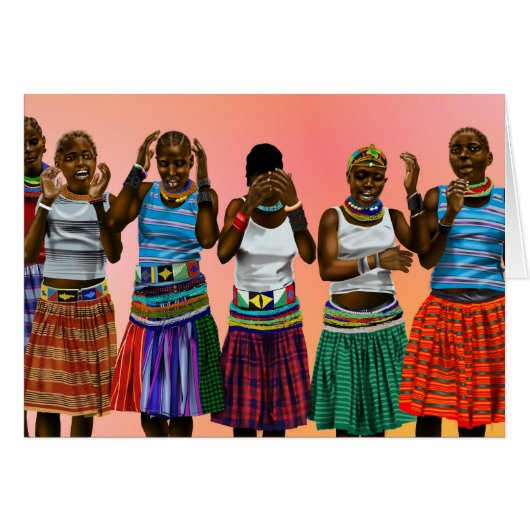 Traditional African singing Cards (Front Horizontal)