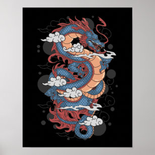 Traditional Japanese Dragon Tattoo Design