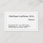 [ Thumbnail: Traditional and Classic Director Business Card ]