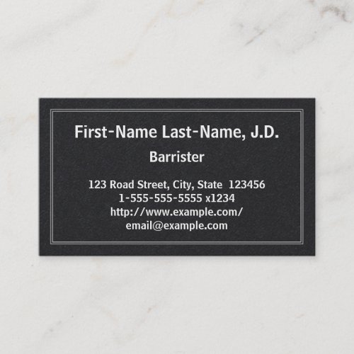 Traditional and Minimal Barrister Business Card