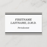 [ Thumbnail: Traditional and Plain Periodontist Business Card ]