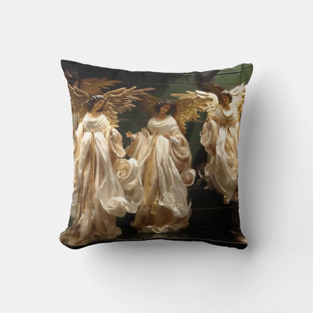 Traditional Angel Throw Pillow (Front)