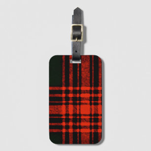 Traditional Antique Menzies Highland Plaid Luggage Tag