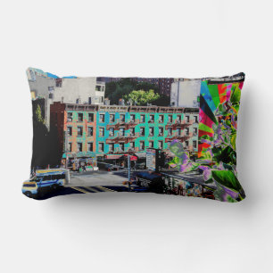 Traditional apartment building Manhattan New York  Lumbar Pillow