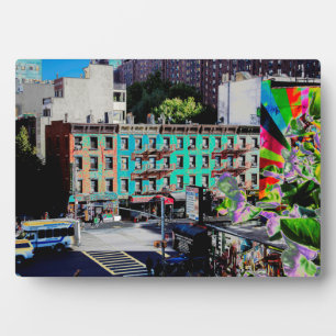 Traditional apartment building Manhattan New York Plaque