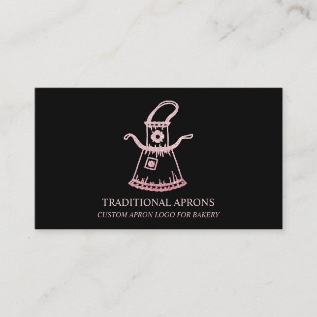 Traditional Apron Bakery Business Card (Front)