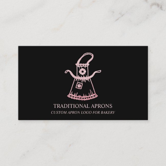 Traditional Apron Bakery Business Card