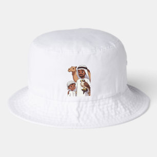 Traditional Arab Falcon Hunt Bucket Hat