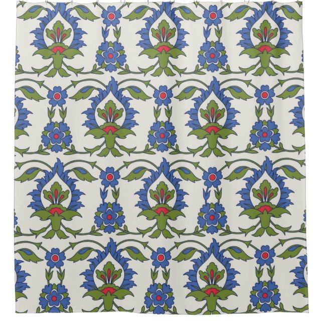 Traditional Arabic seamless ornament. Turkish, Izn Shower Curtain (Front)