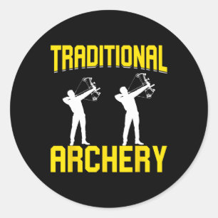 Traditional Archery  Classic Round Sticker