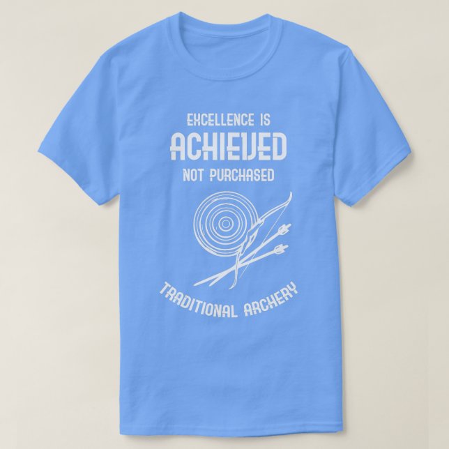 Traditional Archery For an Archer  Longbow Archery T-Shirt (Design Front)