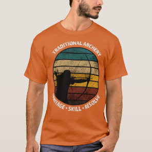 Traditional Archery Vintage Trad Bow Archers  T-Shirt