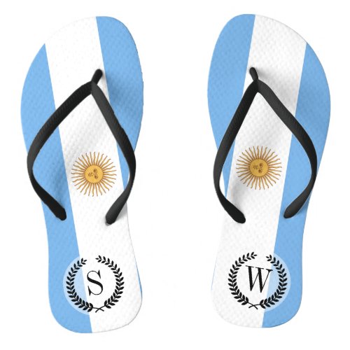 Traditional Argentina Flag Flip Flops