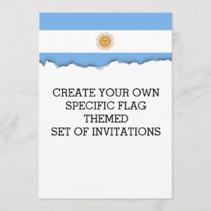 Traditional Argentina Flag Invitation