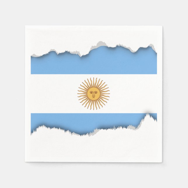 Traditional Argentina Flag Napkins (Front)