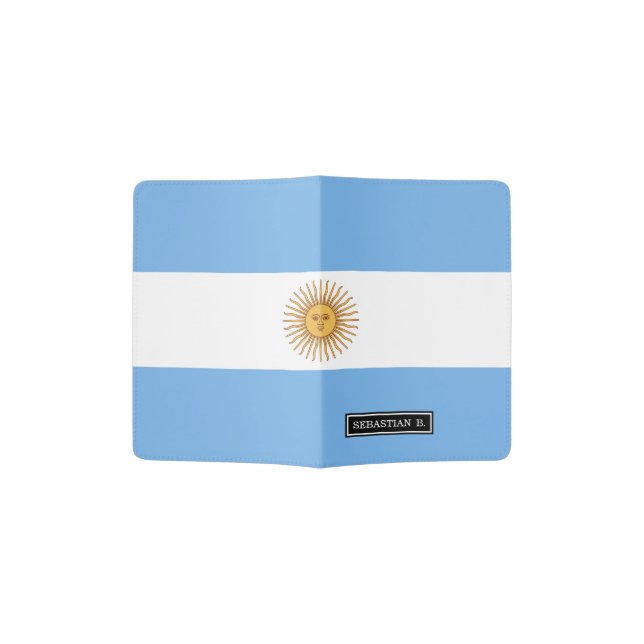 Traditional Argentina Flag Passport Holder (Opened)