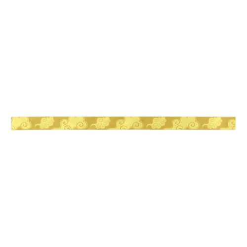 Traditional AsianChinese Golden Cloud Pattern Satin Ribbon