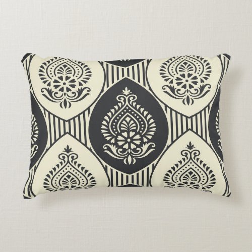 Traditional Asian damask seamless pattern Accent Pillow