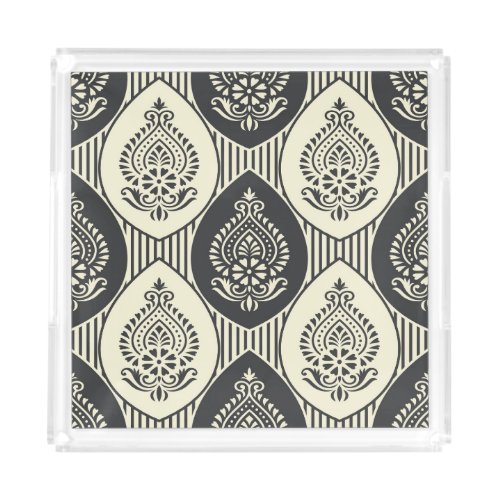 Traditional Asian damask seamless pattern Acrylic Tray