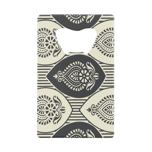 Traditional Asian damask seamless pattern Credit Card Bottle Opener