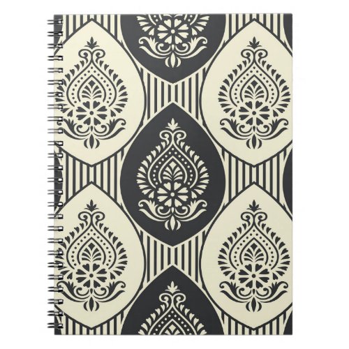 Traditional Asian damask seamless pattern Notebook