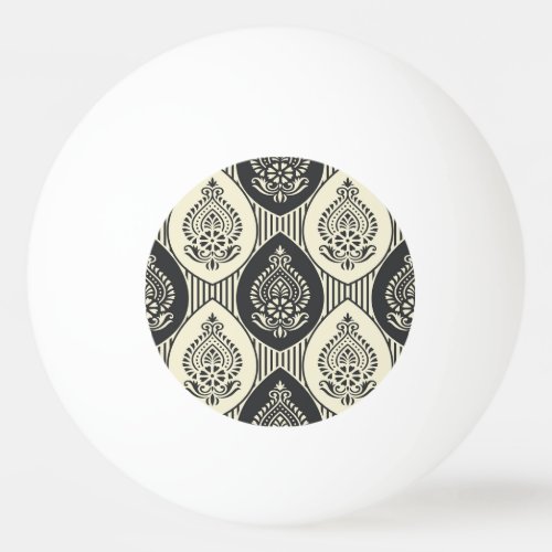 Traditional Asian damask seamless pattern Ping Pong Ball