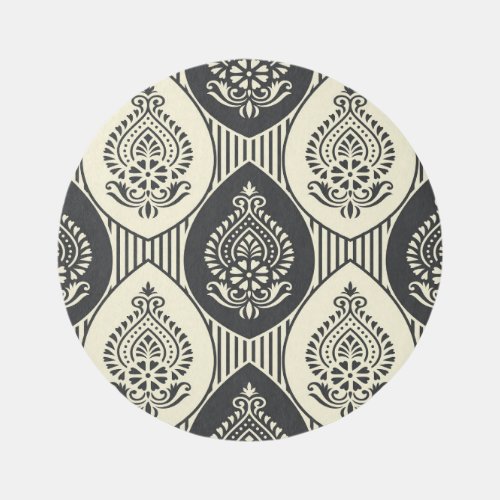 Traditional Asian damask seamless pattern Rug
