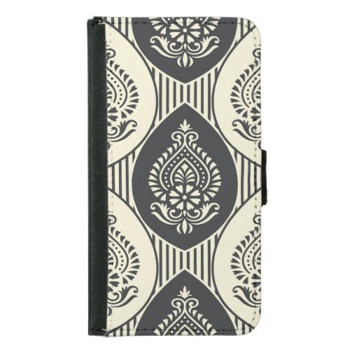 Traditional Asian damask seamless pattern Samsung Galaxy S5 Wallet Case