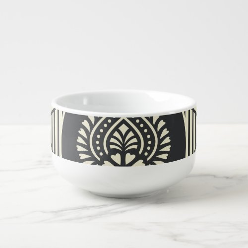 Traditional Asian damask seamless pattern Soup Mug