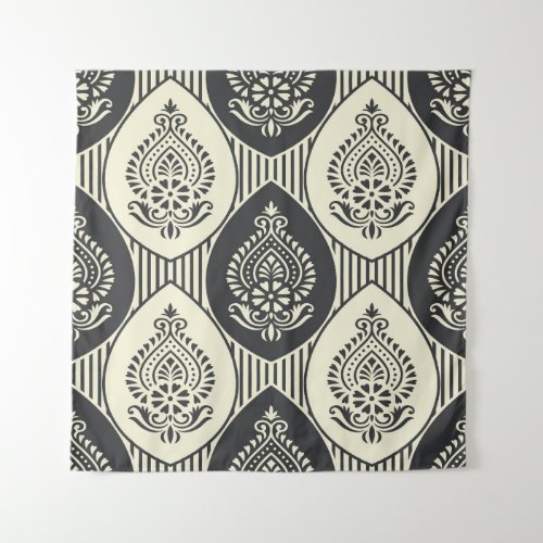 Traditional Asian damask seamless pattern Tapestry
