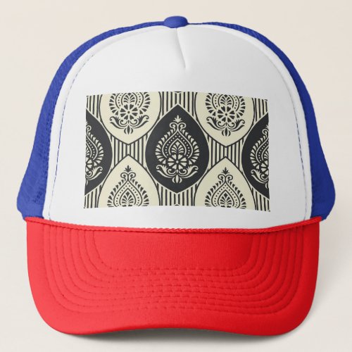 Traditional Asian damask seamless pattern Trucker Hat