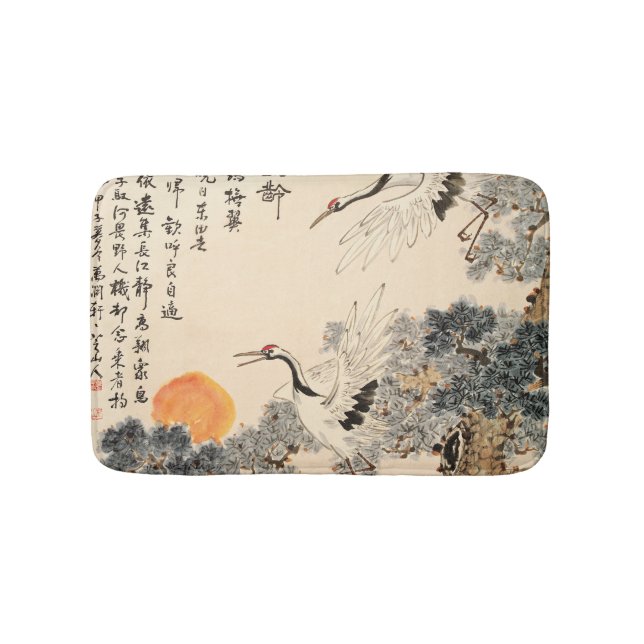 Traditional Asian painting: classic art. Bath Mat (Front)
