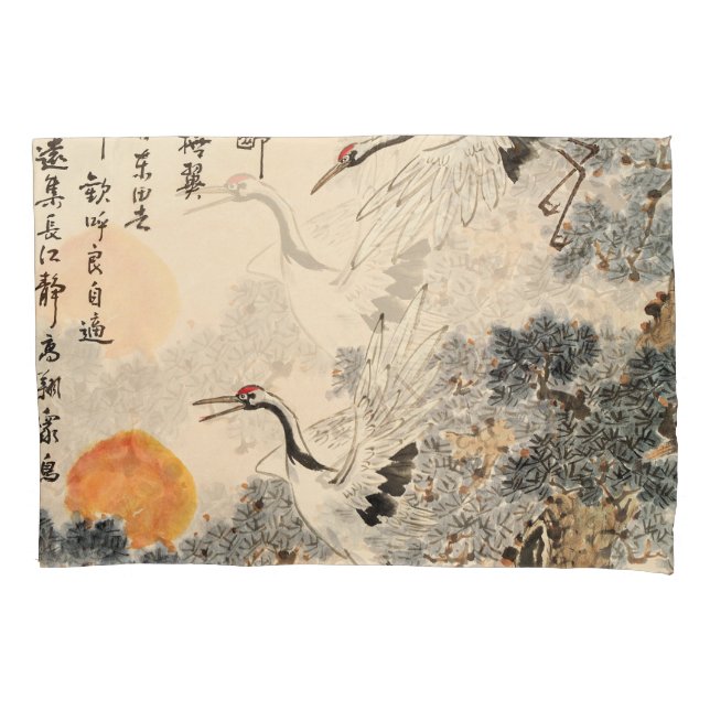 Traditional Asian painting: classic art. Pillow Case (Front)